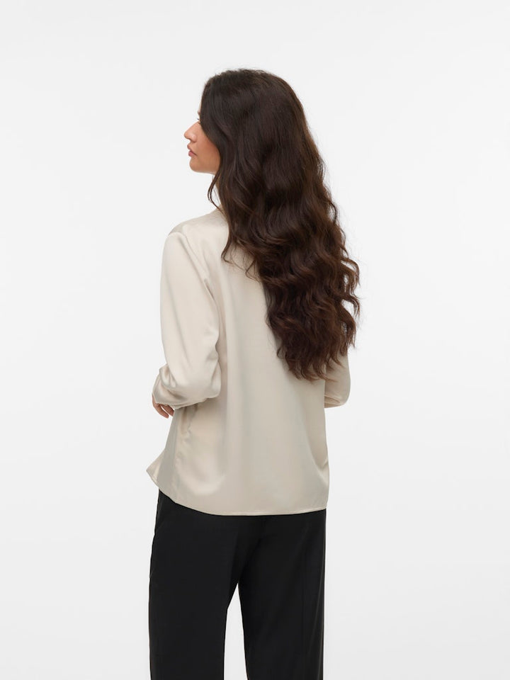 Vmmerle Ls Shirt Wvn Ga Noos - Zand