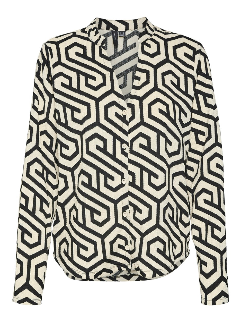 Vmmerve Ls Shirt Jrs Boo - Zand Dessin