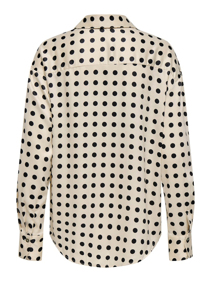 Onllydia Ls Satin Shirt - Ecru Dessin