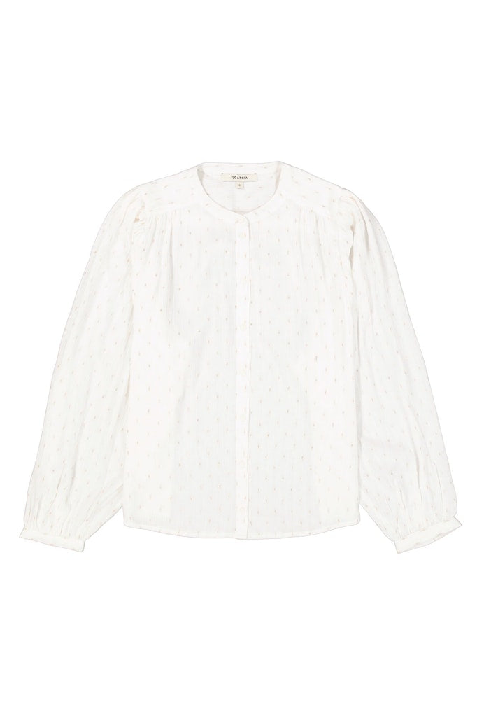 Blouse Lurex - Wit Dessin