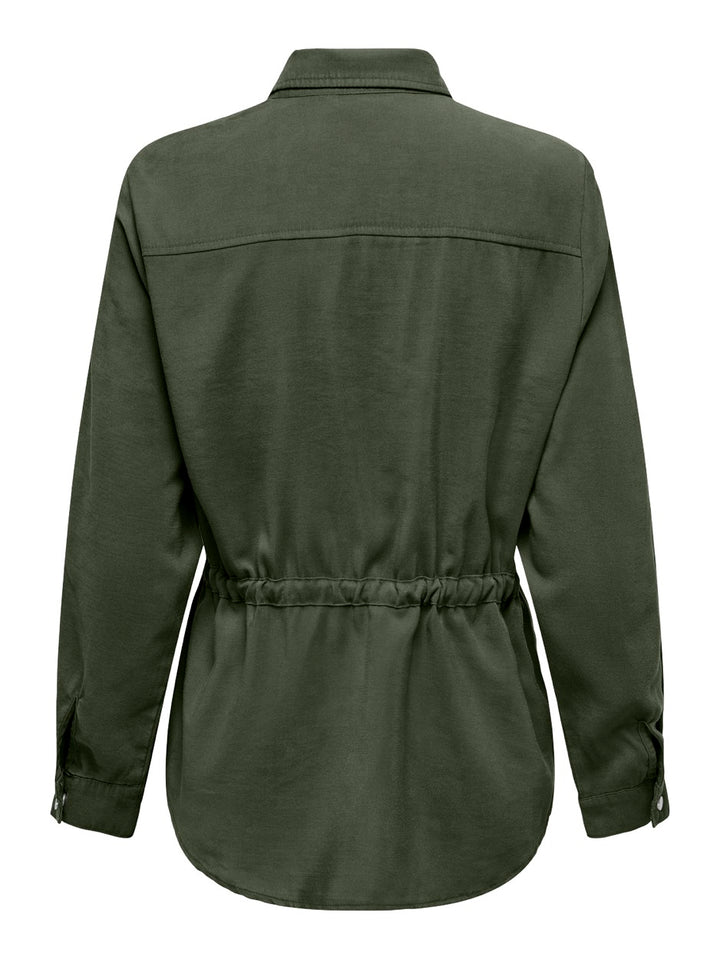 Onlaris Life 4/5 Fem Cargo Jacket C - Donkergroen