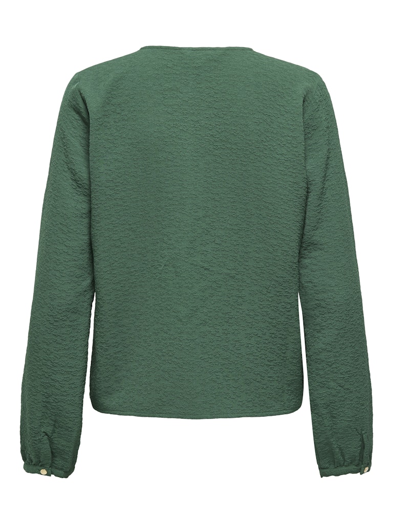 Onlsvenda Fr L/s Button Top Wvn Cs - Donkergroen