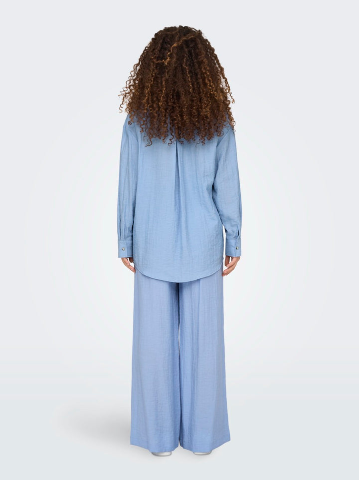 Onltania Life Ls Shirt Wvn - Lichtblauw