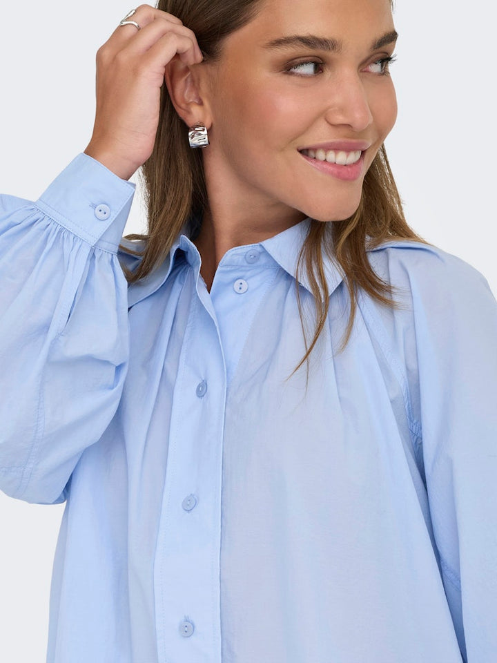 Onlriver Ls Shirt Ox Wvn - Lichtblauw