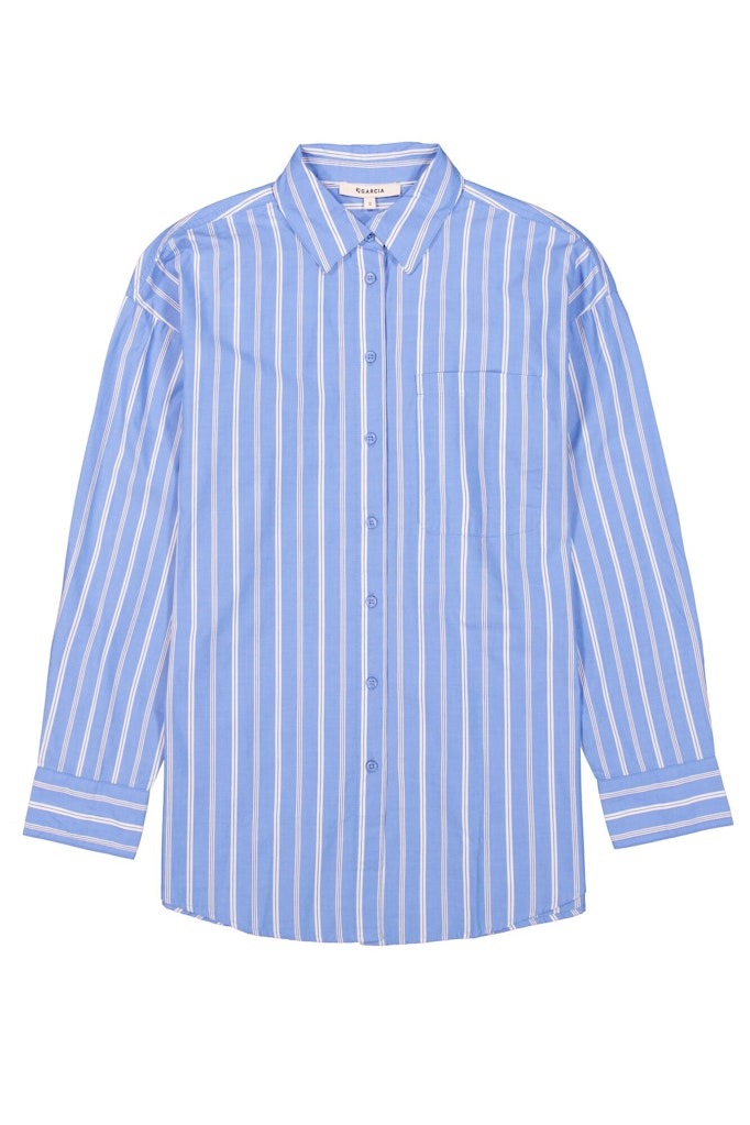 Blouse Lm - Blauw Dessin