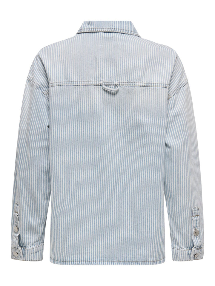 Onlemmie L/s Striped Dnm Shirt Tai - Blauw Dessin