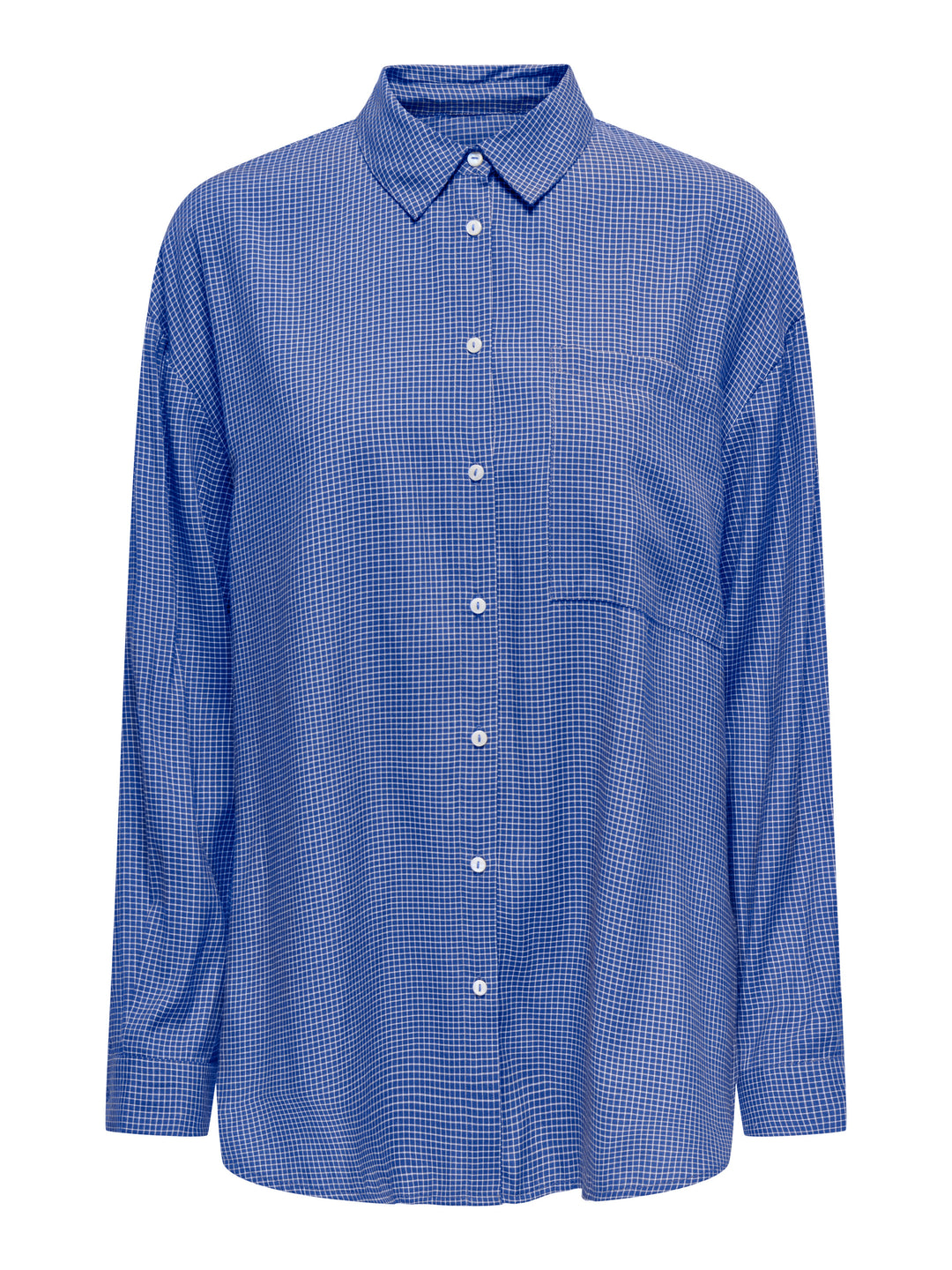 Onlmaggie Ls Check Shirt - Blauw Dessin