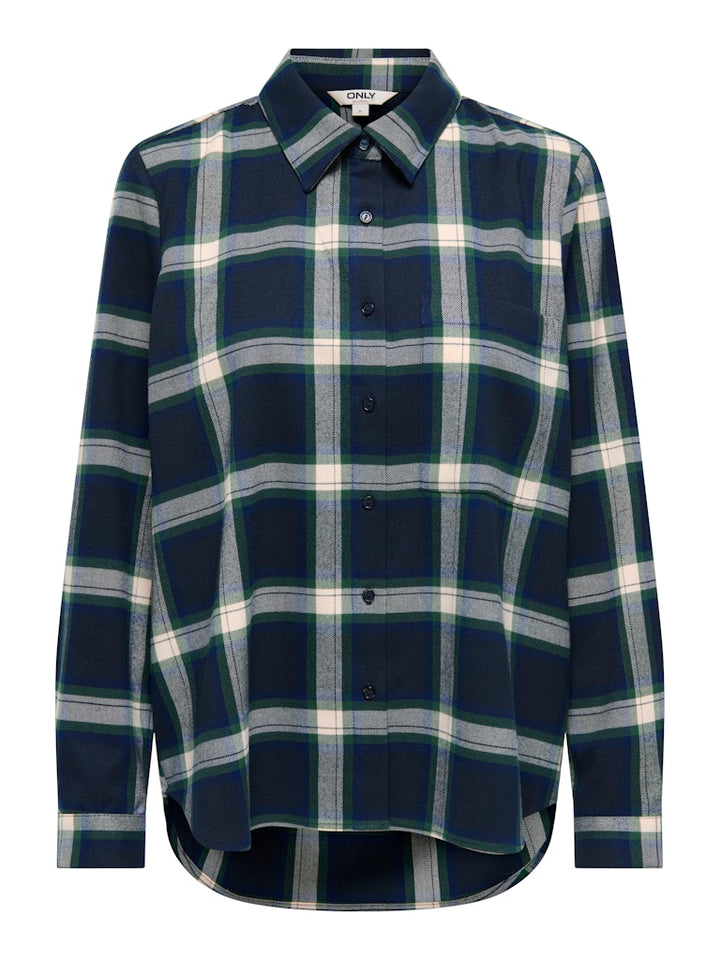 Onlwren Check Shirt - Blauw Dessin
