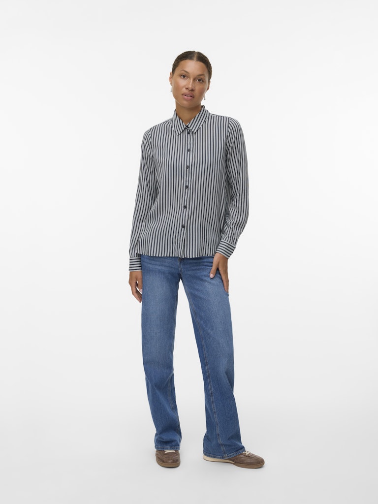 Vmbumpy L/s Basic Shirt Wvn Ga Noos - Blauw Dessin