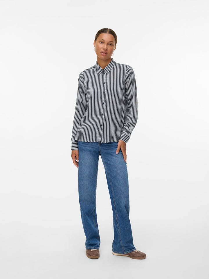 Vmbumpy L/s Basic Shirt Wvn Ga Noos - Blauw Dessin