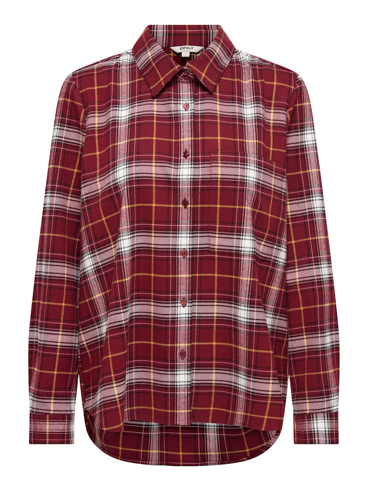 Onlwren Check Shirt - Rood Dessin