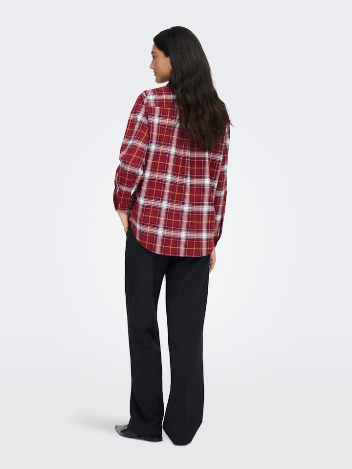 Onlwren Check Shirt - Rood Dessin