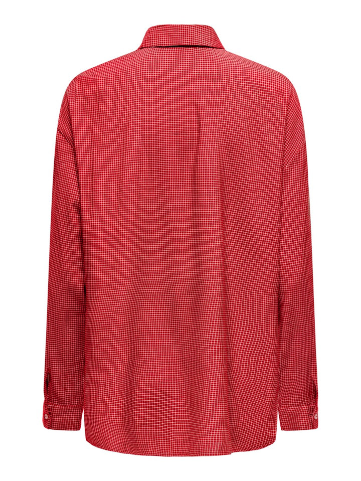 Onlmaggie Ls Check Shirt - Rood Dessin