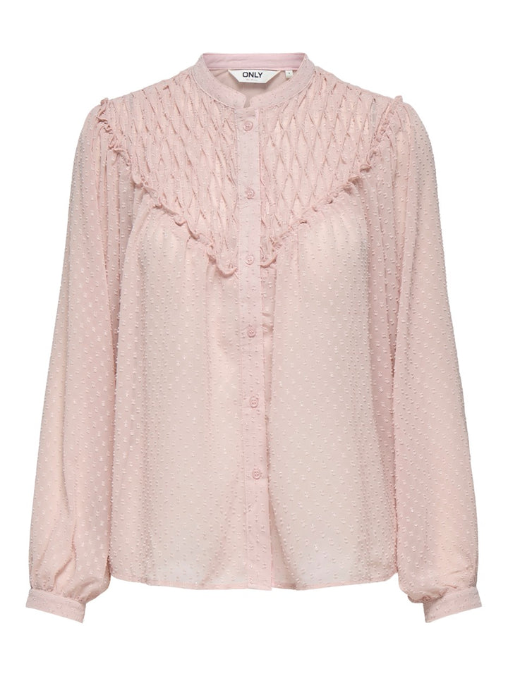 Onlchadia Life Ls Dobby Top Cc Wvn - Oud Roze