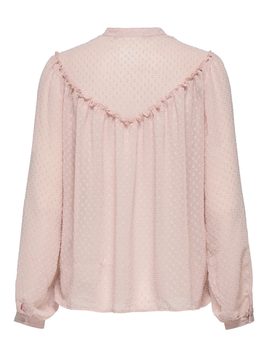 Onlchadia Life Ls Dobby Top Cc Wvn - Oud Roze