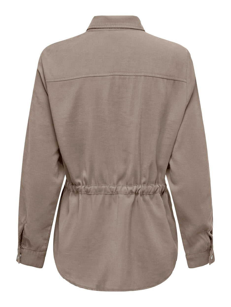 Onlaris Life 4/5 Fem Cargo Jacket C - Taupe