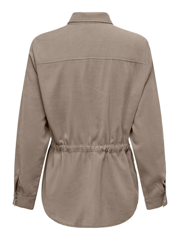 Onlaris Life 4/5 Fem Cargo Jacket C - Taupe