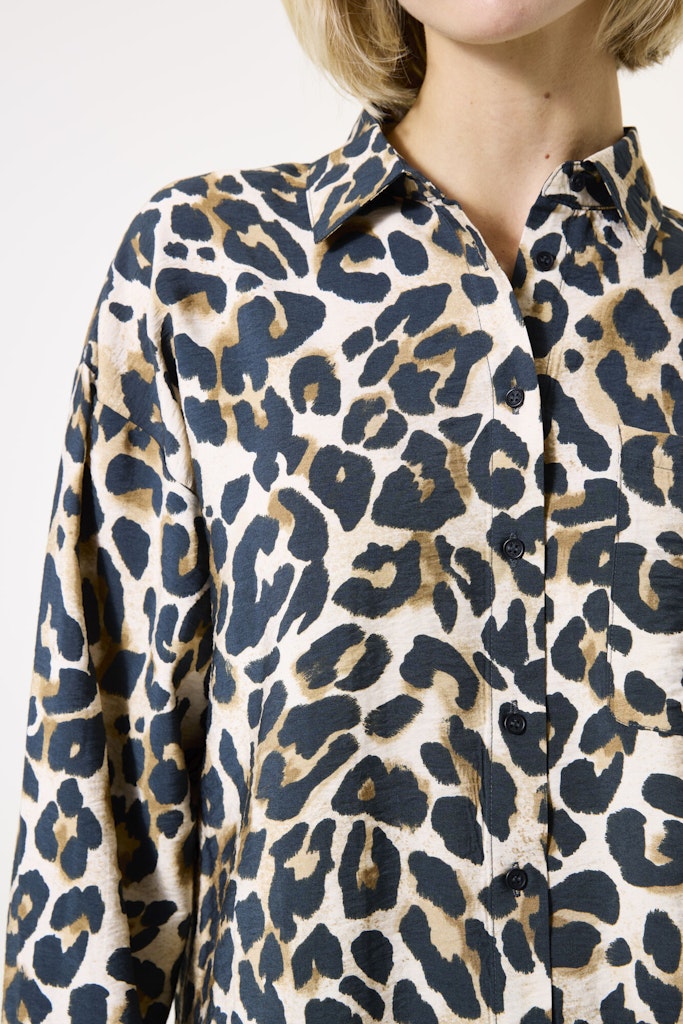 Blouse Lm - Bruin Dessin