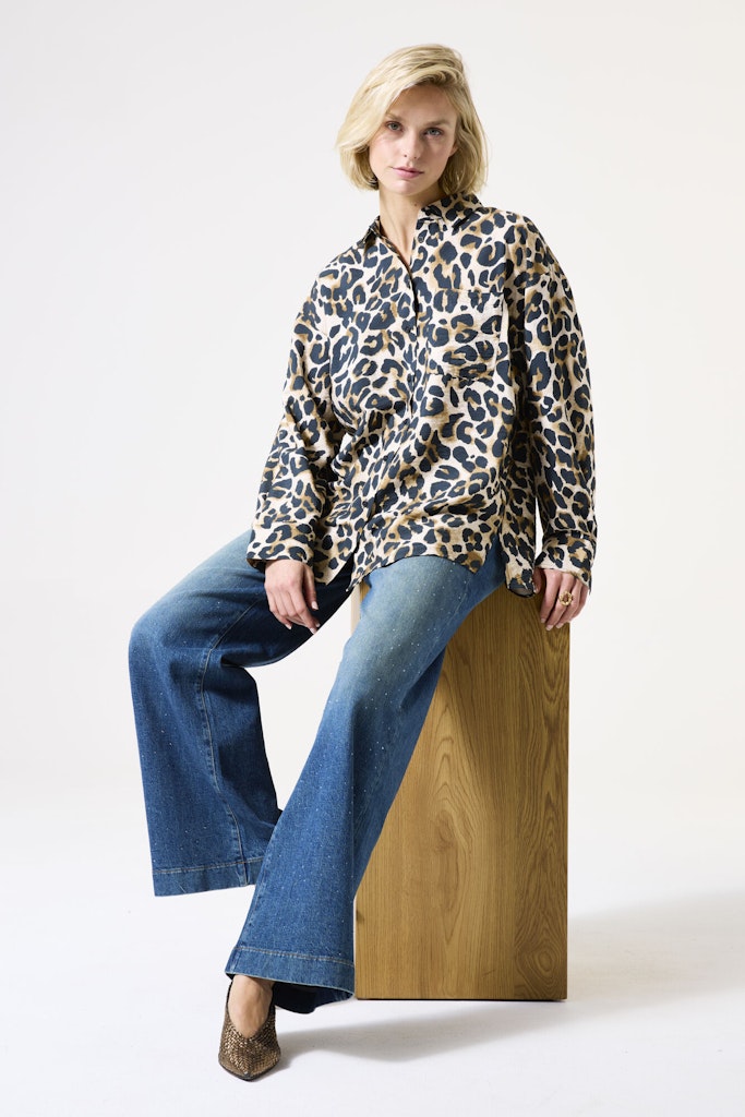 Blouse Lm - Bruin Dessin