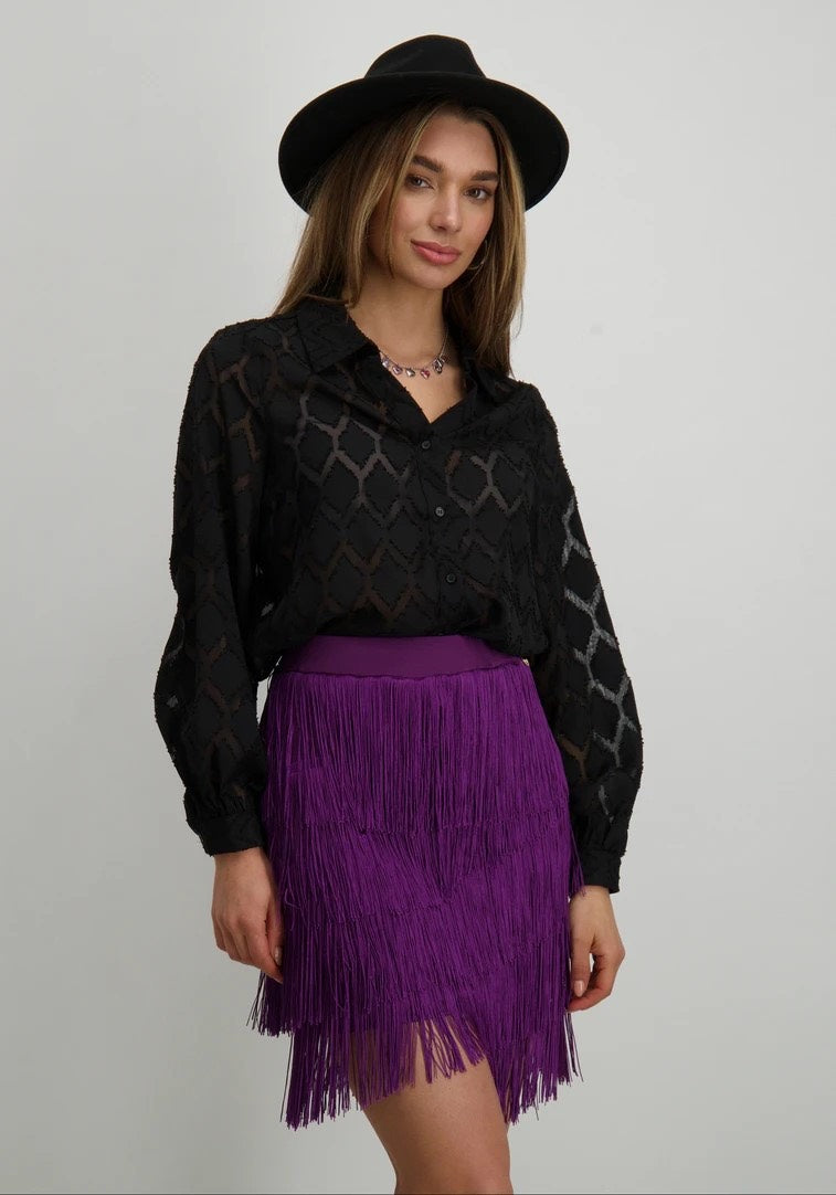 Vmaylka Ls Shirt Wvn - Zwart