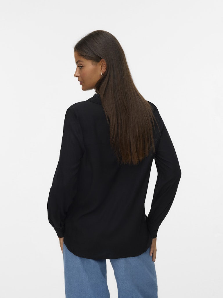 Vmbumpy L/s Basic Shirt Wvn Ga Noos - Zwart