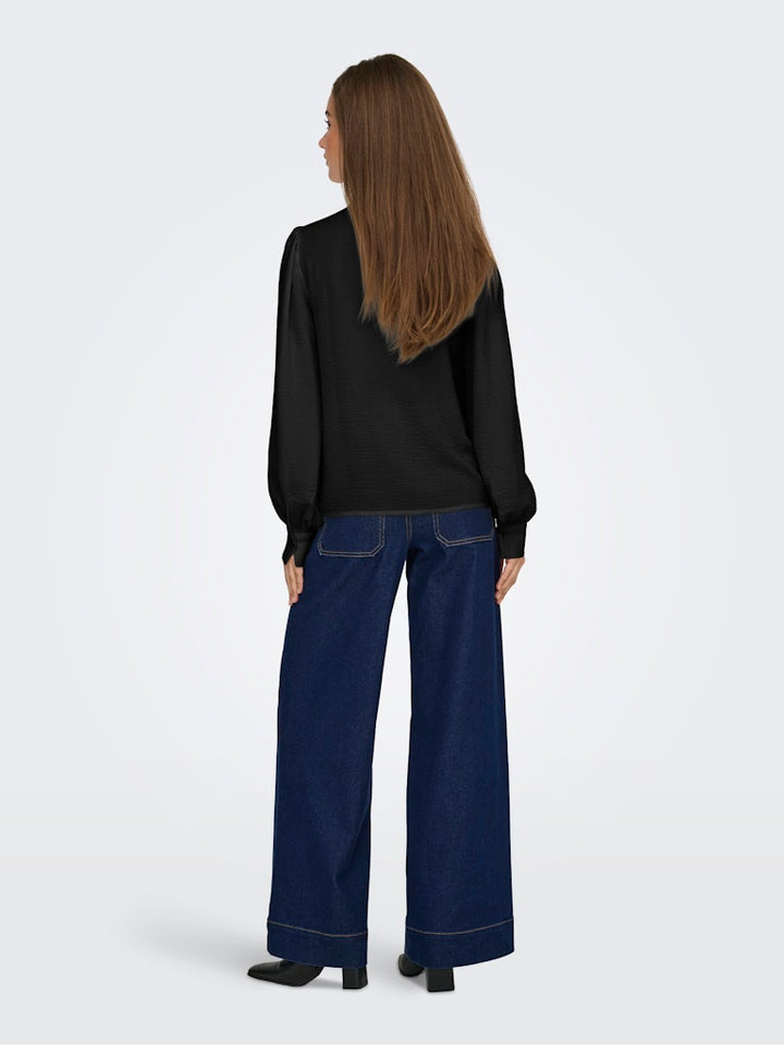 Jdyrachel Life L/s Beaded Shirt Wvn - Zwart