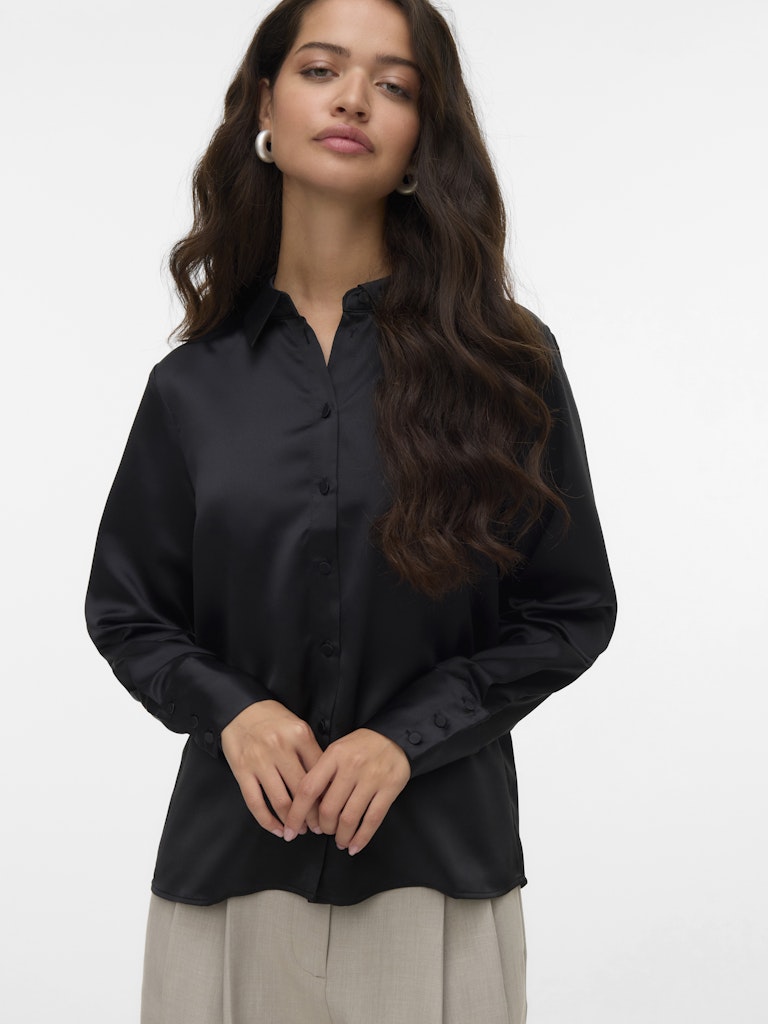 Vmmerle Ls Shirt Wvn Ga Noos - Zwart