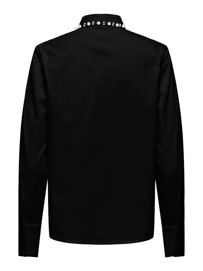 Jdylula L/s Pearl Detail Shirt Wvn - Zwart