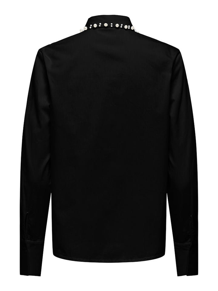 Jdylula L/s Pearl Detail Shirt Wvn - Zwart