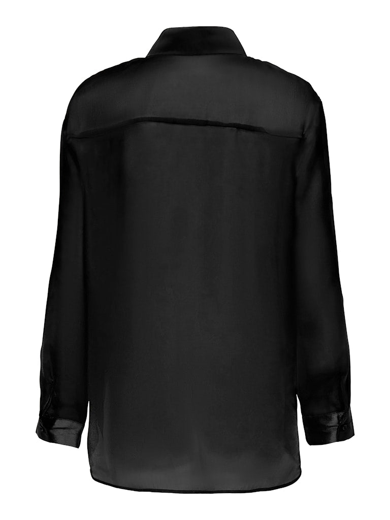 Onlstella Life Ls Loose Shirt Wvn - Zwart