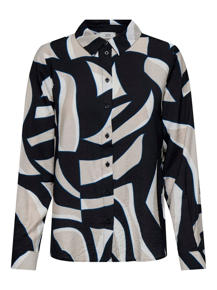Jdycelina L/s Shirt Wvn - Zwart Dessin