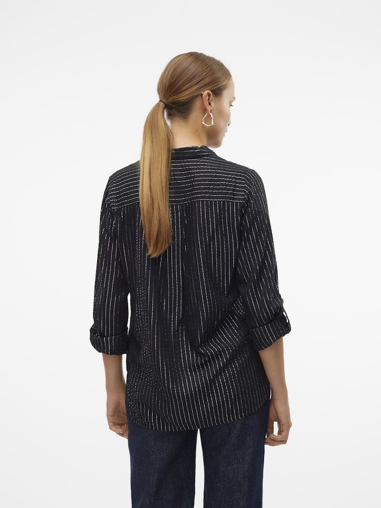 Vmbumpy Ls Glitter Shirt Wvn Ga Noos - Zwart Dessin