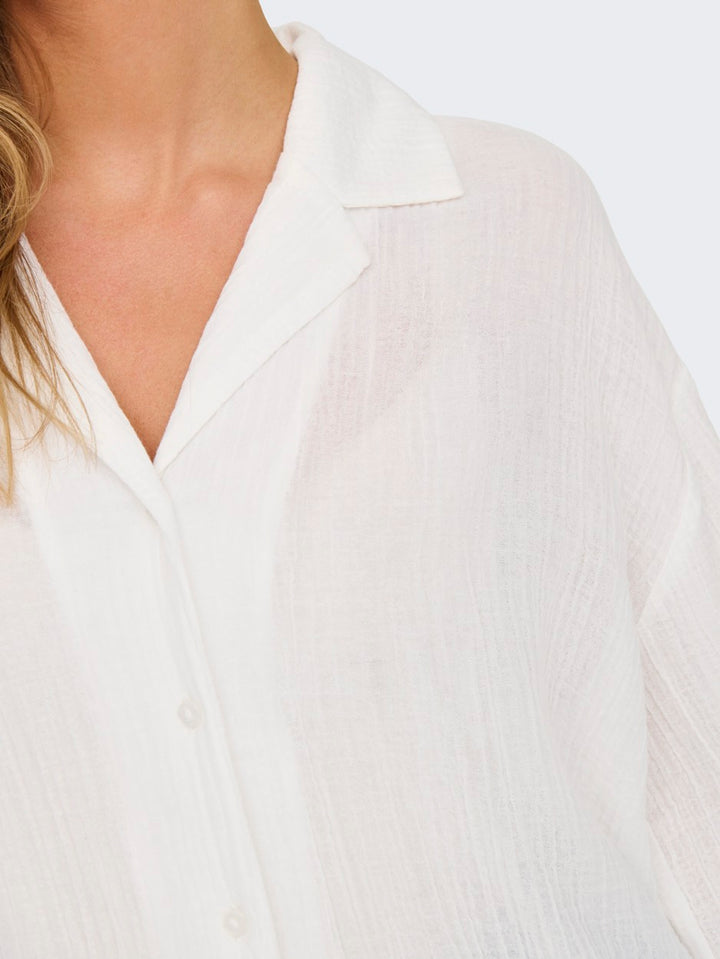 Jdyyuma 3/4 Loose Shirt Wvn - Off-white