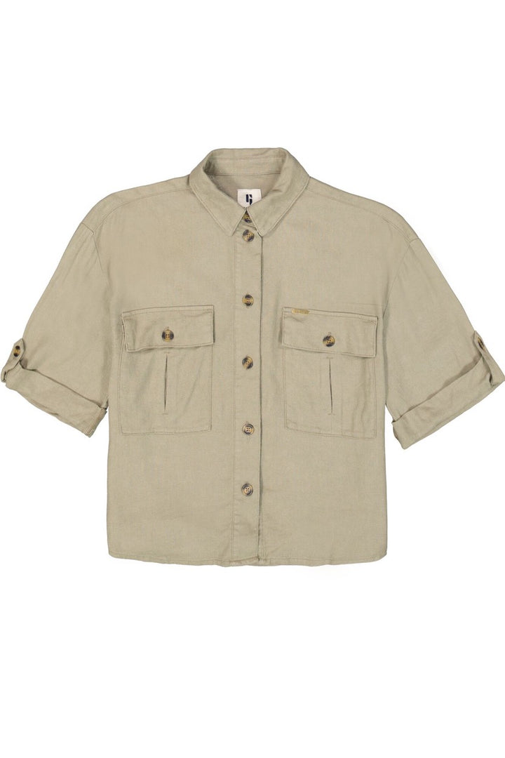 Garcia - Korte mouw blouses - 4319.25.0001 - Kaki