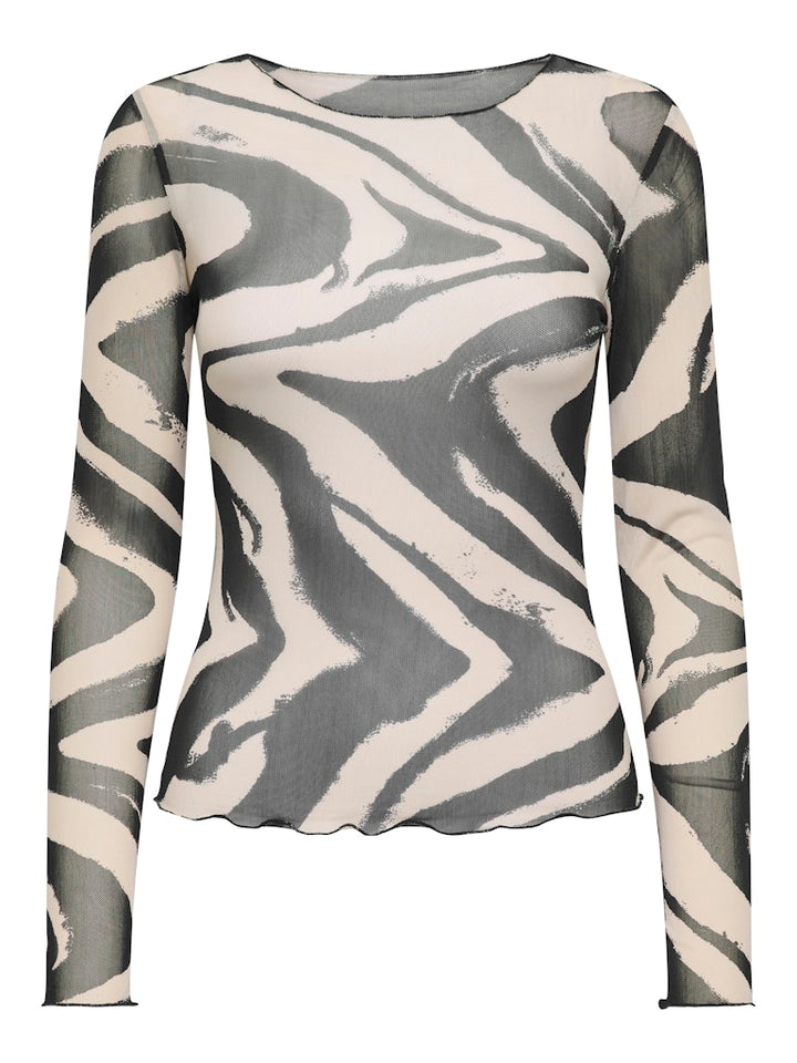 Jdyelsa New L/s O Neck Top Jrs Noos - Zand Dessin