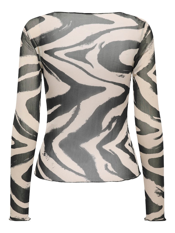 Jdyelsa New L/s O Neck Top Jrs Noos - Zand Dessin
