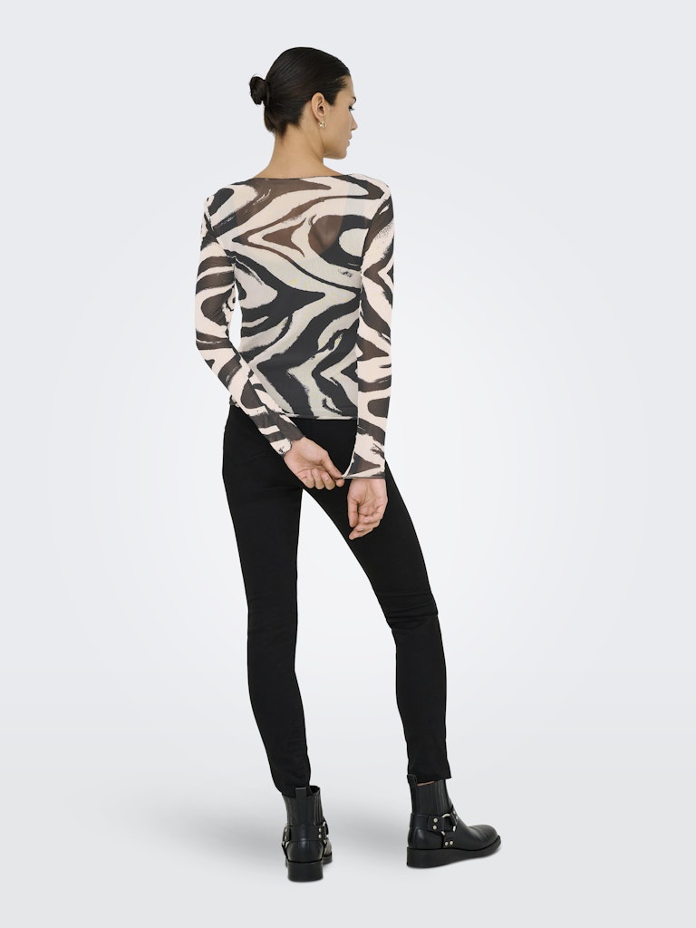 Jdyelsa New L/s O Neck Top Jrs Noos - Zand Dessin
