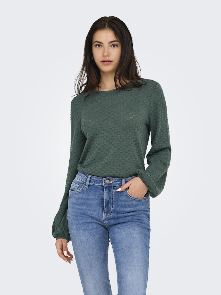 Onlbelle Life L/s Top Jrs - Olijf