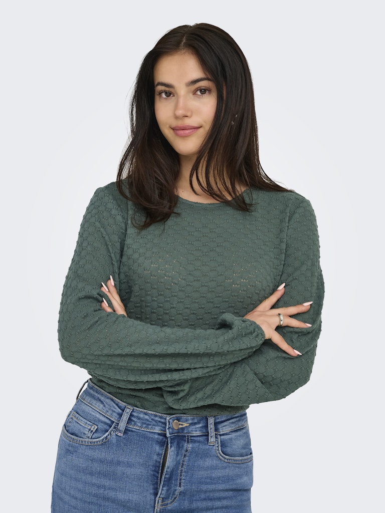 Onlbelle Life L/s Top Jrs - Olijf