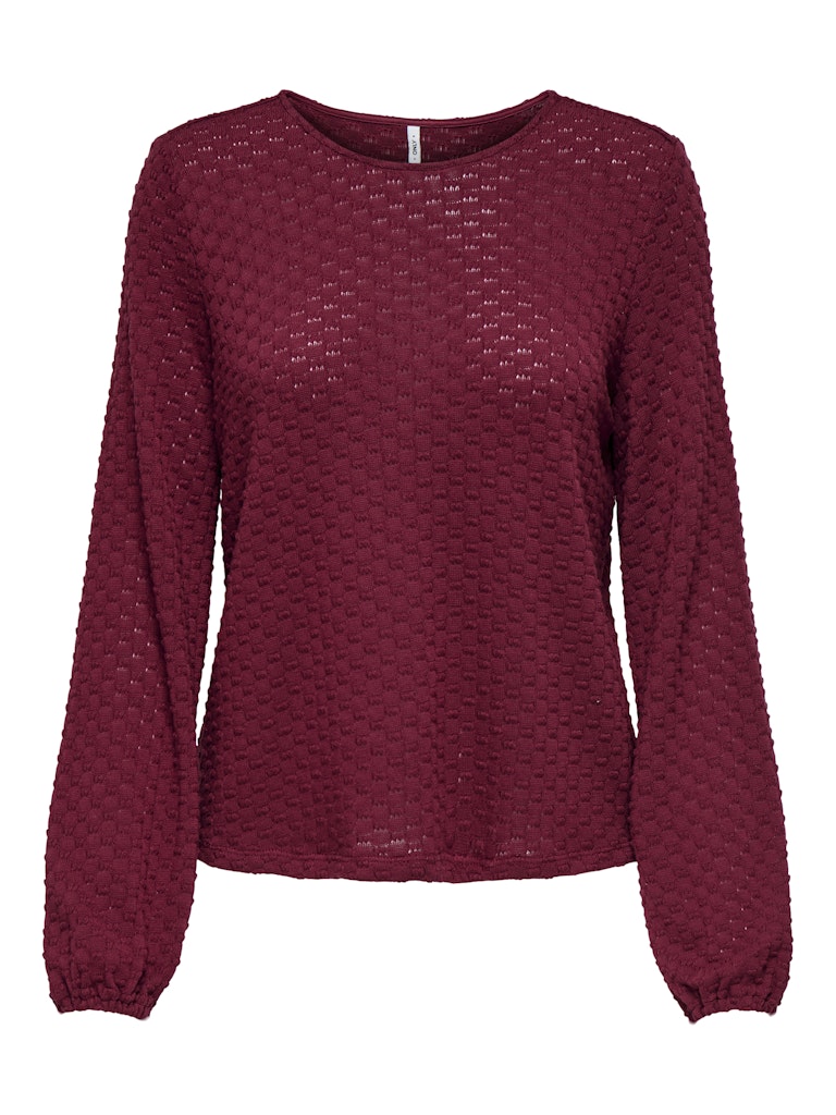 Onlbelle Life L/s Top Jrs - Wijnrood