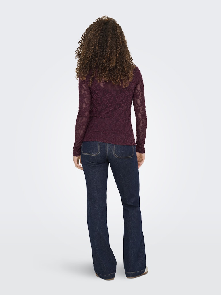 Onlblaise L/s Top Jrs - Bordeaux