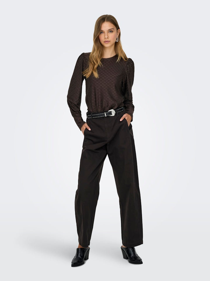 Jdycathinka L/s Bellsleeve Top Jrs Noos - Bruin