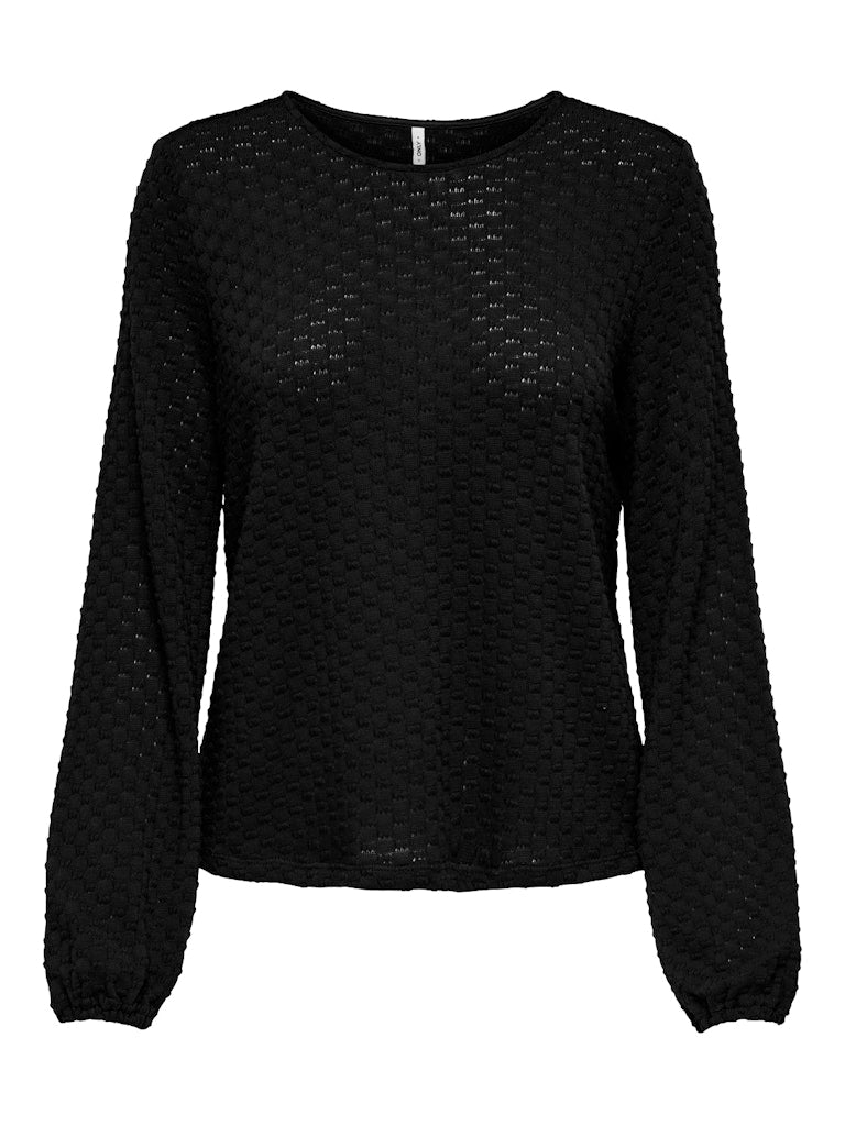 Onlbelle Life L/s Top Jrs - Zwart