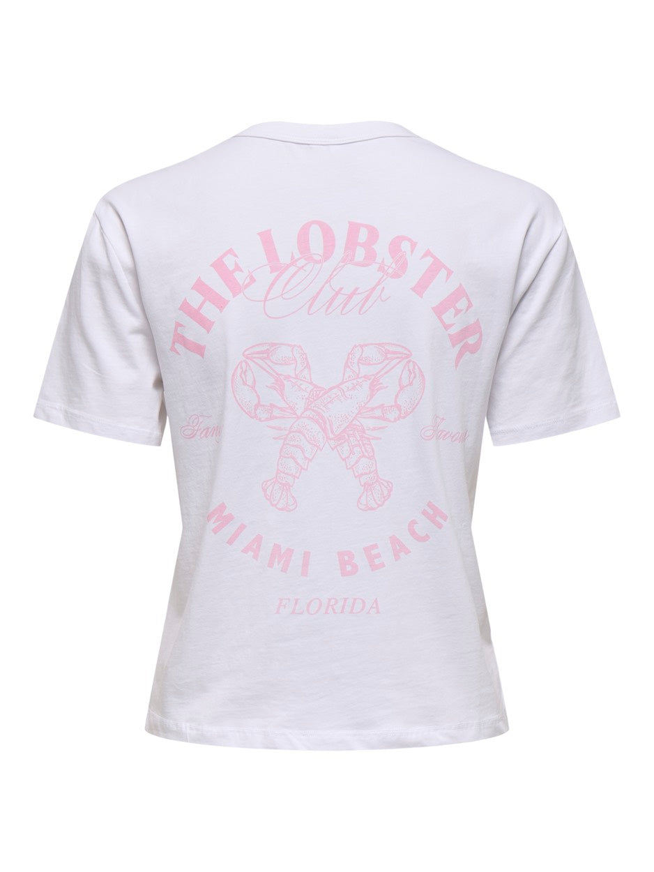 Onldina Life S/s Club Top Box Jrs - Wit