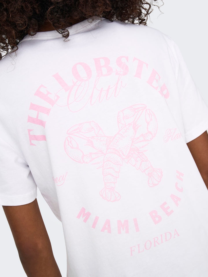 Onldina Life S/s Club Top Box Jrs - Wit