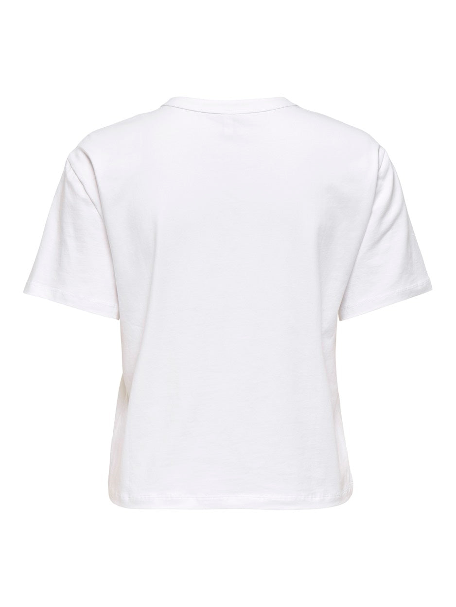 Onldina Life S/s Club Top Box Jrs - Wit