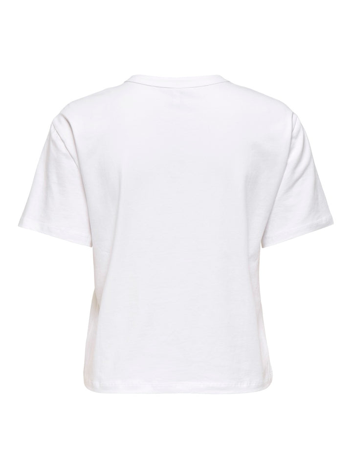 Onldina Life S/s Club Top Box Jrs - Wit