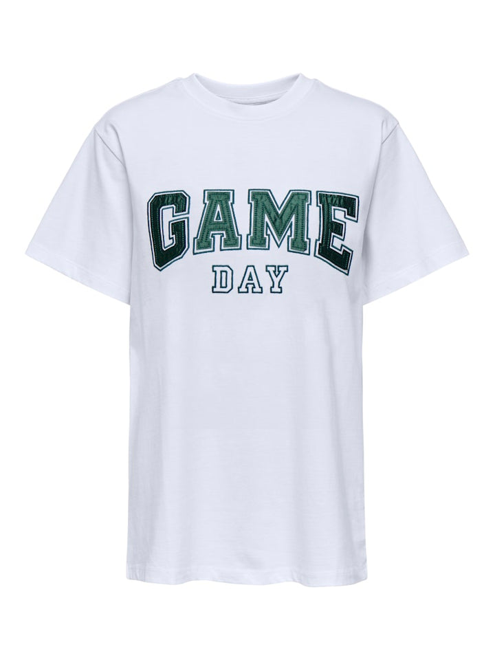 Onlrikka S/s Satin Print Top Box Cs Jrs - Wit