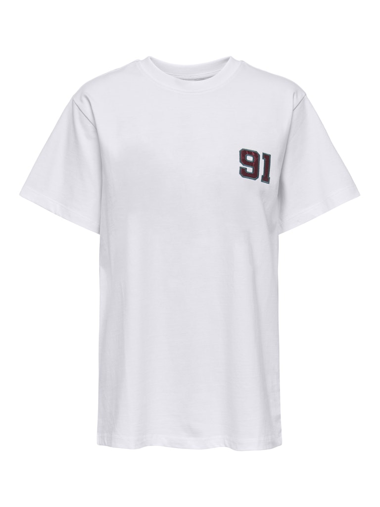 Onlrikka S/s Satin Print Top Box Cs Jrs - Wit