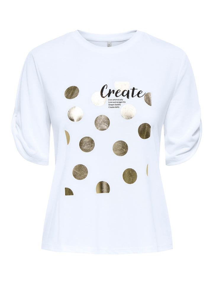 Onlfree Life S/s Create Top Box Jrs - Wit